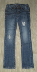 Guess Daredevil Straight Leg Girl's 10 Distressed Rivet Flap Pocket Denim Jeans - Picture 1 of 4