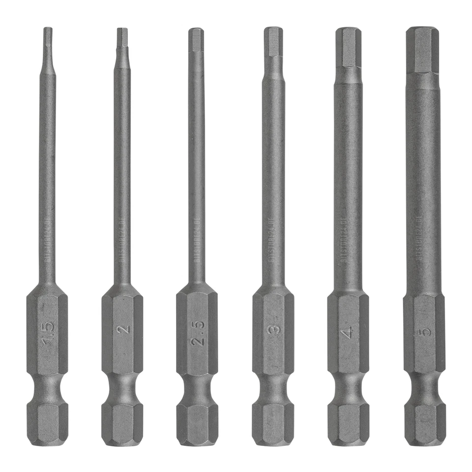 PROJAHN Innen Sechskant Bit L70mm wahlweise 1,5 / 2,0 / 2,5 / 3 / 4 / 5 mm E6.3