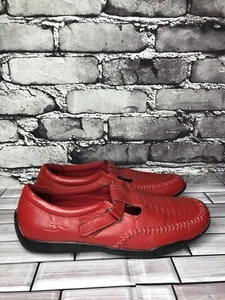 Dr. Scholl’s E1P-KV Double Air Pillow Red Leather Casual Comfort Shoes Women 7M - Picture 1 of 15