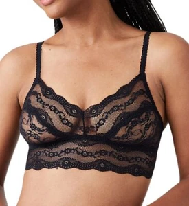 Bralette inalámbrico talla XL b.tempt'd by Wacoal beso de encaje transparente 910182 - Imagen 1 de 5