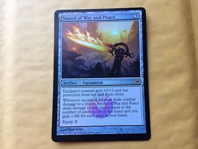 Miscut Foil Sword of War and Peace Misprint MTG Magic EDH Commander GENUINE - Image 1 of 4