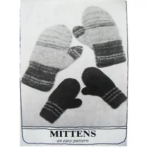 Green Mountain Spinnery Mittens Child or Adult Easy Knitting Sheet Instructions - Picture 1 of 1