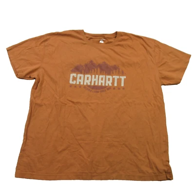 Camisa Carhartt Para Hombres 2XL Manga Corta Naranja Cuello Redondo Ligera Informal Foto 1 de 4
