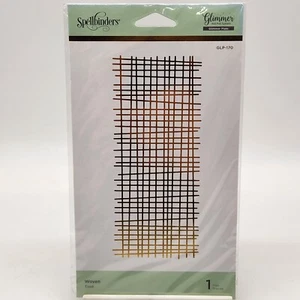 Spellbinders Glimmer Hot Foil Plate Woven GLP-170 NIP - Picture 1 of 8
