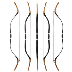 64''Archery Traditional Longbow Wooden 20-45lbs RH LH Shooting Hunting Target - Picture 1 of 12