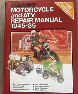 CHILTON'S - MOTORCYCLE and ATV REPAIR MANUAL 1945-85 Hardcover #7635 - Picture 1 of 14