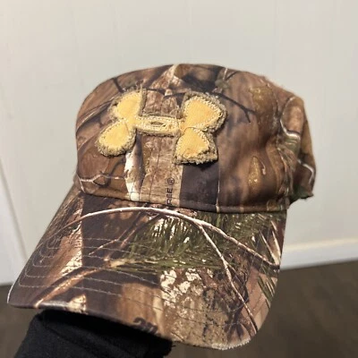 Under Armour Hat OSFA Realtree Camo Snapback Hunting Orange Logo Cap Adjustable - Image 1 of 4