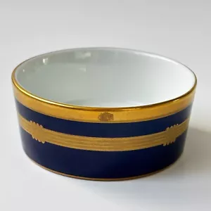 Vassoio portagioie vintage Christian Dior Gaudron lapislazzuli porcellana blu oro piccolo - Foto 1 di 8