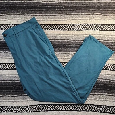 Pantalones técnicos de golf Hudson & Barrow para hombre talla 36x29 rendimiento para correr verde azulado Foto 1 de 4