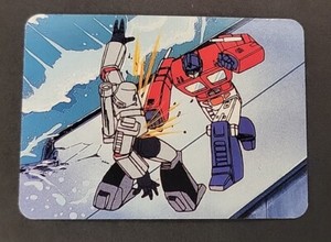 1985 Hasbro Transformers Series 1 #83 LEADERS FIGHT IT OUT  near Mint Card