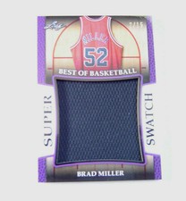 2017 Leaf Best of Basketball Super Swatches Purple #SS04 Brad Miller 2/15