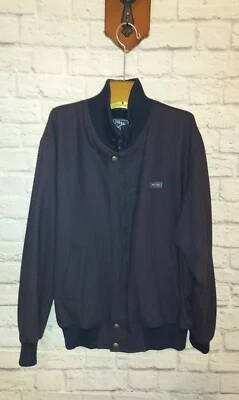 Chaqueta Bomber Paul & Shark Yachting Lana de Cordero Púrpura Azul Marino Talla L Hecha en Italia Foto 1 de 4