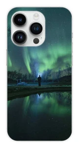 Coque en silicone imprimée compatible Apple iPhone 15 Pro Aurores Boréales - Picture 1 of 3