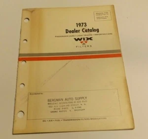 1973 Dealer Catalog Wix Filters Passenger Cars Light Trucks Imported Cars - Picture 1 of 1