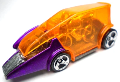 Hot Wheels Pop Cycle 1999 púrpura y naranja fundido a presión 1:64 coche de 2 1/2" con bicicleta Foto 1 de 4