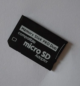 Adapter karty pamięci Memory Stick PRO Duo + 32GB microSD SDHC Class 10 do SONY PSP NOWY - Zdjęcie 1 z 2