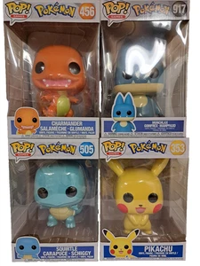 4x Funko Pop Jumbo Pokemon Pikachu 353 Charmander 456 Squirtle 505 Munchlax 917 - Bild 1 von 10