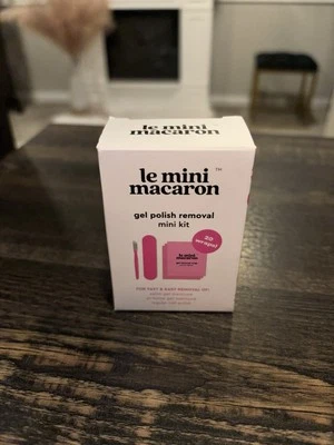 Kit de eliminación de esmalte en gel Le Mini Macaron 20 envolturas, lima y barra de cutículas mini juego Foto 1 de 3