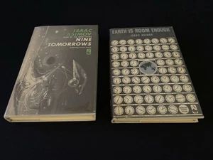 Isaac Asimov 2-book lot Nine Tomorrows + Earth is Room Enough vtg Doubleday BCE - Imagen 1 de 12