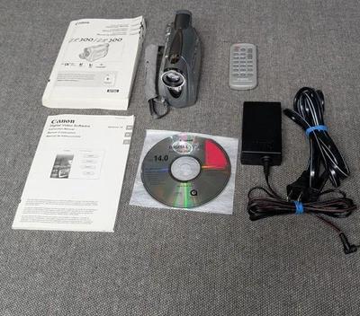 Canon ZR200 ZR200A MiniDv Stereo Camcorder Video Camera - Card Error  - Image 1 of 4