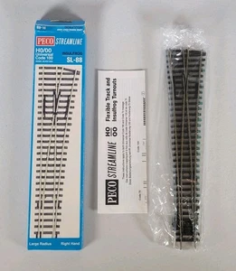 Peco Streamline HO/OO SL-88 Code 100 Track Insulfrog Large Radius Right Hand #H - Picture 1 of 11