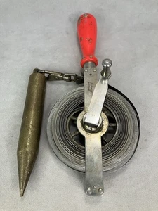 VTG Lufkin Oil Tank Depth Gauging Tape 1/2” X 25’ With 1.5lb Brass Plumb Bob - Picture 1 of 13