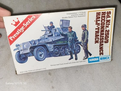 Aurora Prestige Series Sd Kfz 250/9 Half Track Model Kit 1/72 #6209 - Image 1 of 3
