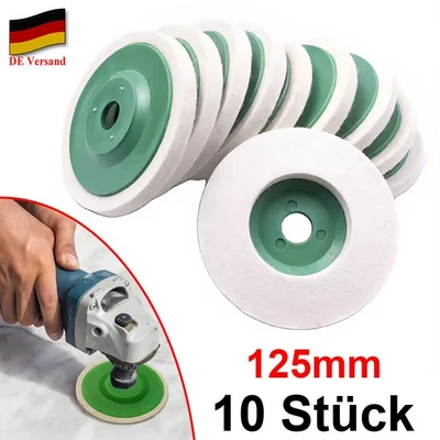 5/10tlg Polierscheibe Wollpolierscheibe 125mm Wolle Schwabbelscheibe Filzscheibe - Bild 1 von 4