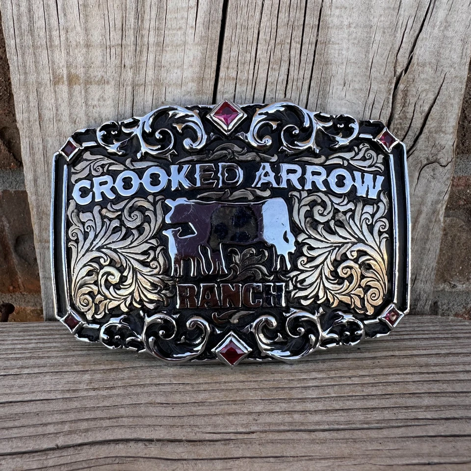 Ковбойский трофей стиль родео пряжка ремня с кривой стрелы ранчо - Изображение 1 из 1