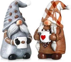 2 Pack Coffee Gnomes Bar Decor Accessories Spring Summer Coffee... - Picture 1 of 6