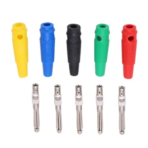 10Pack 4mm 7 Pin Banana Plug 1000V 32A Stackable Banana Plug Male Connector Wit❀ - Picture 1 of 12