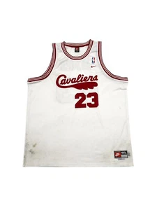 Vintage Nike Team LeBron James NBA Trikot Cavaliers #23 - 4XL 2+ Länge - weiß - Bild 1 von 10
