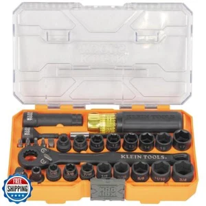 Klein Tools 65400KNECT KNECT Essential Pass Through Impact Socket Set, SAE an - Picture 1 of 5