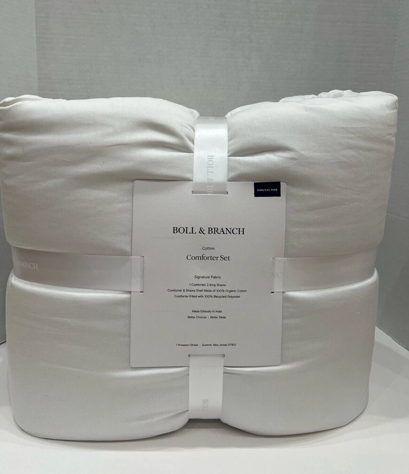 BOLL & BRANCH 3pc Comforter Set 100% Organic Cotton Twin, Full/Queen, King - Image 1 of 1