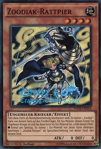 YU-GI-OH, ZOODIAK-RATTPIER, SR, RATE-DE014, 1. Auflage, TOP - Bild 1 von 1