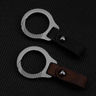 Titanium Alloy Cowhide Leather Keychain Waist Belt Buckle Car Key Holder