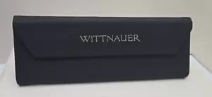 Wittnauer Hard Shell Eye Glass Case Black Magnet Closure Velvet Interior - Picture 1 of 5