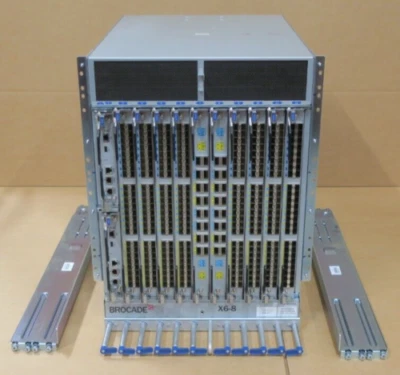 Brocade X6-8 8-Slot Fibre Channel Gen6 Director + 8x FC32-48 2x CPX6 2x CR32-8 - Image 1 of 4