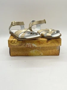 Salt Water Sandals Gold Girl’s Size 12 Model 820 - Picture 1 of 14