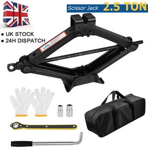 Scissor Jack Set 2.5 Ton Car Auto Jack Kit with Hand Crank Wrench Lug Wrench UK - Picture 1 of 10