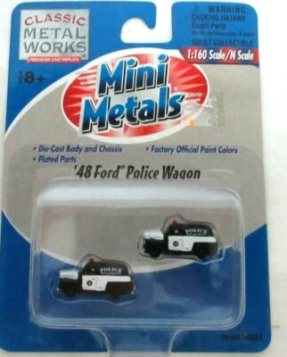 CLASSIC METAL WORKS/MINI METALS 50227  48 FORD POLICE WAGON   VERY RARE  NEW - Image 1 of 2