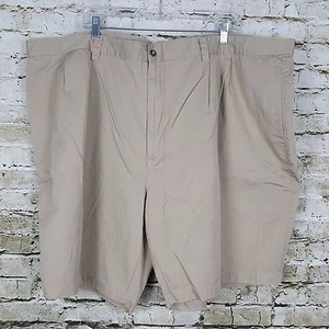 Siegfried & Company Shorts Big & Tall Size 52 Tan Khaki Pleated Front Camping - Picture 1 of 3