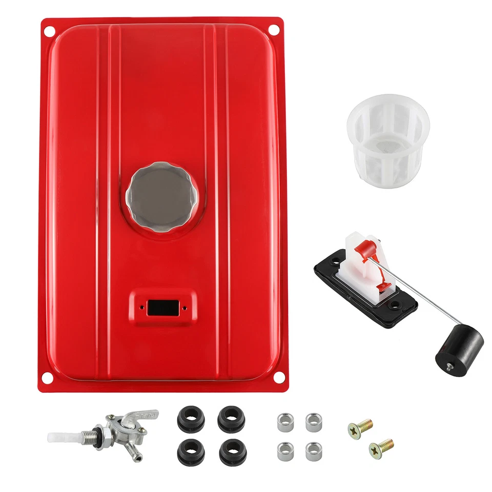 7 Gallon Universal Secondary Gas Fuel Tank Generator Petcock Filter Gauge Cap