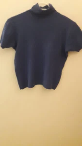 RRP$ 480 Authentic Versace Cropped Pullover Sweater in Blue Color - Picture 1 of 7
