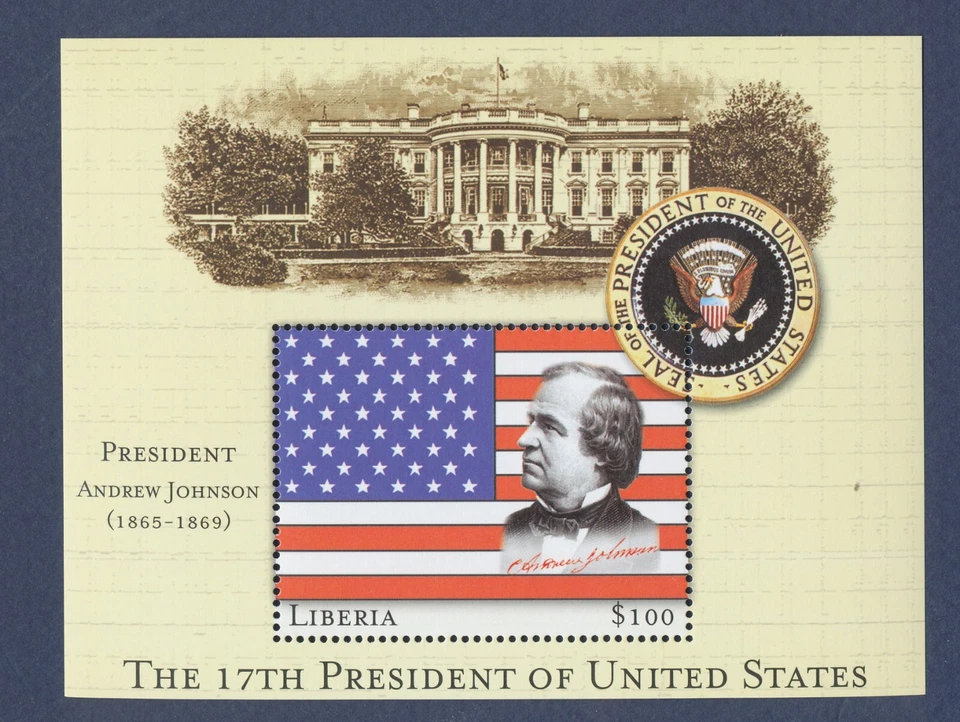 LIBERIA -  Andrew Johnson, 17th President of the United States - 2001 --b - Image 1 of 1