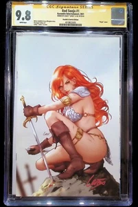RED SONJA #1 - LESLEY LEIRIX LI VARIANTE ESCLUSIVA FIRMATA CGC 9.8 - Foto 1 di 2