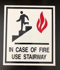In Case Of Fire Use Staircase Sign (7"x 6") - Picture 1 of 1