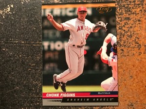 Chone Figgins Angels 2005 Leaf RARE RETAIL ORANGE STAMP PARALLEL #3
