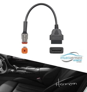 Adapter für Harley Davidson 6 Pin OBD zu OBD2 Bike Diagnose Auslesen Stecker - Bild 1 von 3