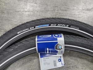 2 x Schwalbe Big Apple 26x2 Clincher Wire Performance Line reflective Tire - Picture 1 of 3